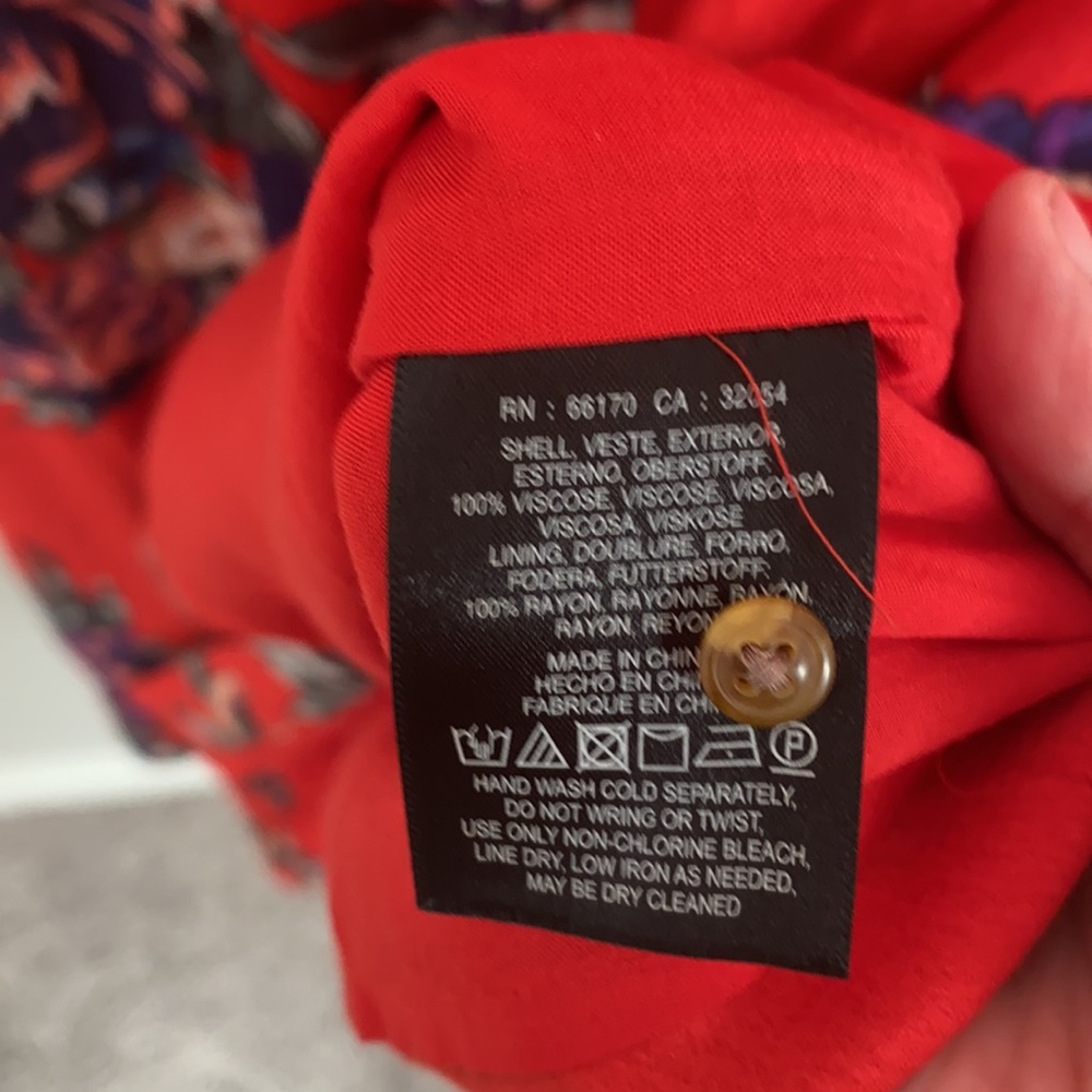 Anthropologie Maeve Red Floral Dress - Picture 7 of 7